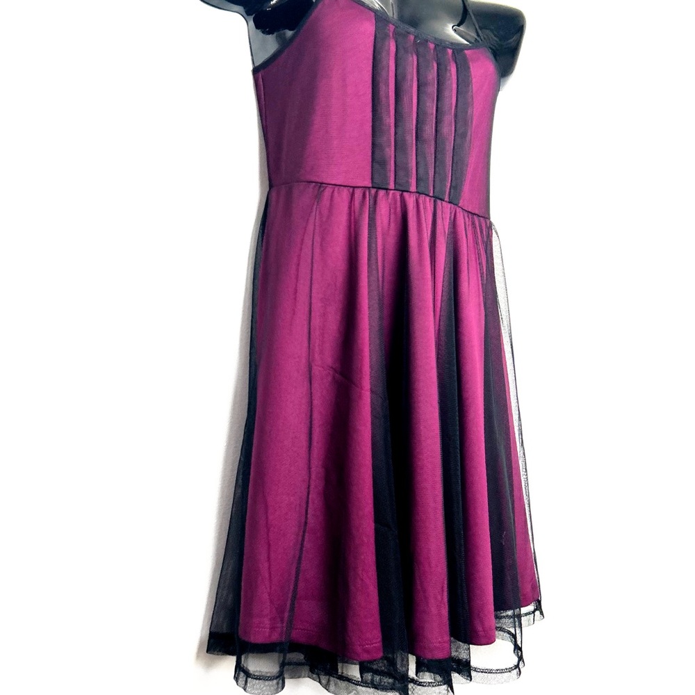 Xhilaration Maroon & Black Dress NWOT - Picture 7 of 10